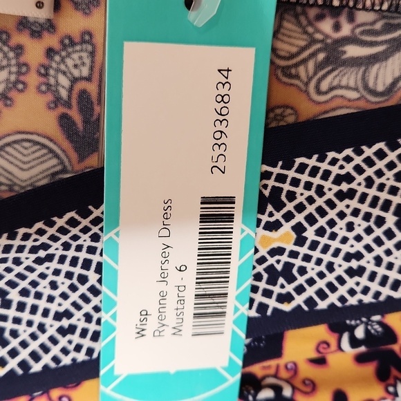 Wisp Ryenne Jersey Dress Golden Navy Size 6 NWT - Picture 12 of 16